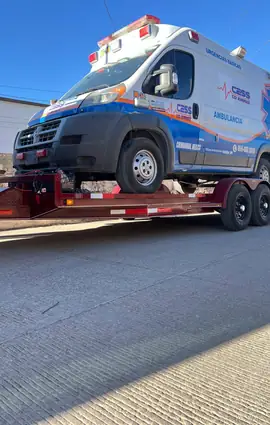 Traslado de ambulancia en plataforma en Chihuahua